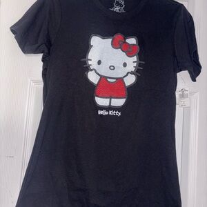 Hello Kitty Black Tee with Red Accents